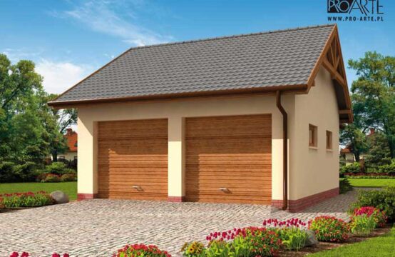 G35 garaż dwustanowiskowy + altana