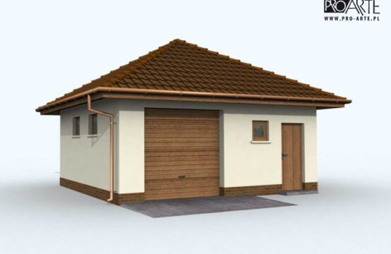 G74 garaż jednostanowiskowy z pomieszczeniem gospodarczym