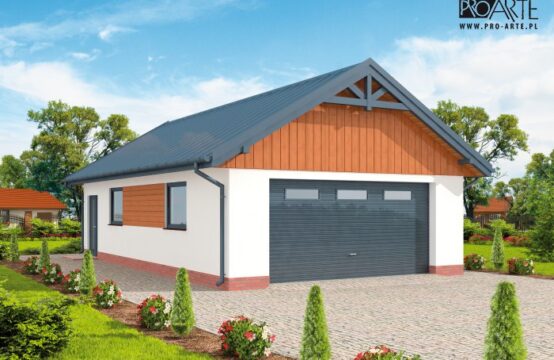 G272 szkielet drewniany garaż dwustanowiskowy