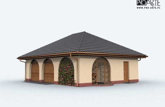 G146 garaż dwustanowiskowy z pomieszczeniem gospodarczym