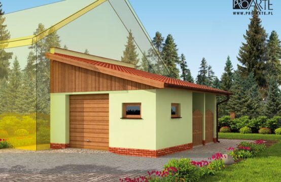 GP11 garaż dostawiany jednostanowiskowy