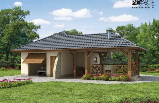 G24 garaż jednostanowiskowy z pomieszczeniem gospodarczym