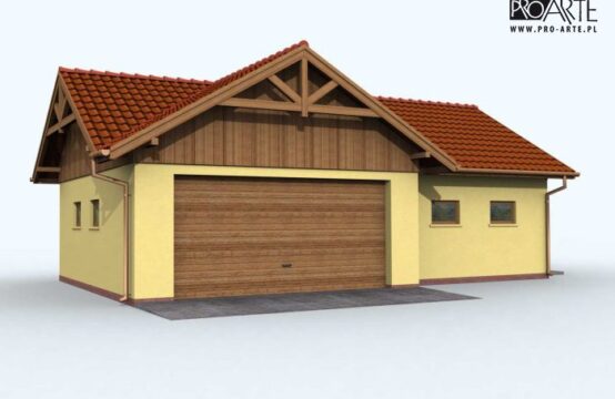 G71 garaż dwustanowiskowy z pomieszczeniem rekreacyjnym