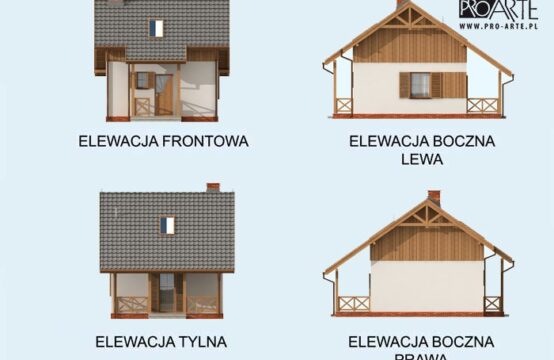 LUIZJANA szkielet drewniany dom letniskowy z poddaszem
