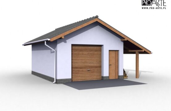 G21 szkielet drewniany, garaż jednostanowiskowy