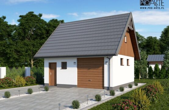 G73C garaż jednostanowiskowy z pomieszczeniem gospodarczym