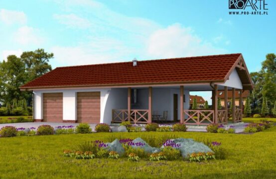 G246 garaż dwustanowiskowy z tarasem