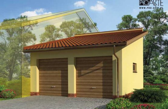 GP4 garaż dostawiany dwustanowiskowy