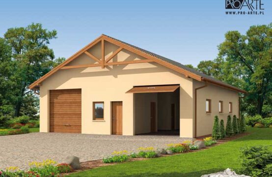 G51 garaż czterostanowiskowy z pomieszczeniami gospodarczymi