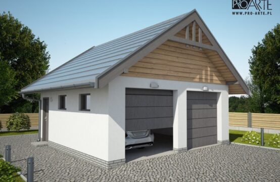 G330A szkielet drewniany garaż dwustanowiskowy