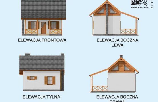 BARI dom letniskowy z poddaszem szkielet drewniany