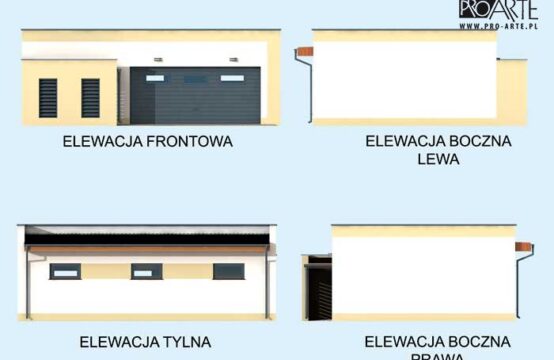 G316 garaż dwustanowiskowy z pomieszczeniem gospodarczym