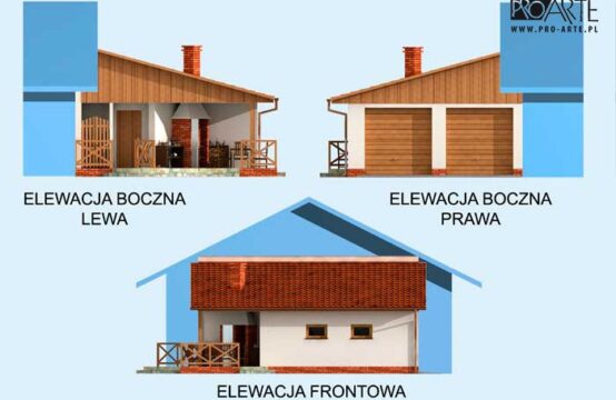 GP12 garaż dostawiany dwustanowiskowy z werandą