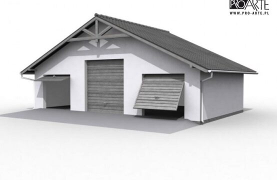 G7 szkielet drewniany, garaż trzystanowiskowy