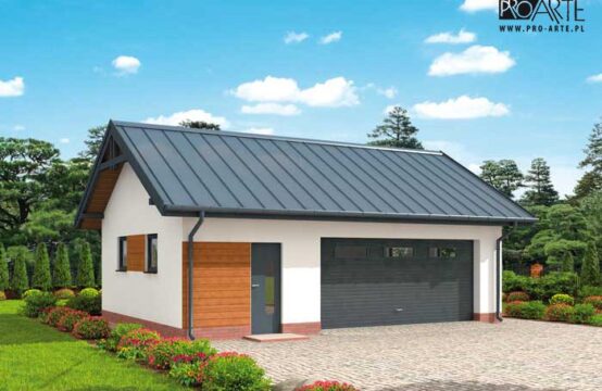 G292 garaż dwustanowiskowy z pomieszczeniem gospodarczym