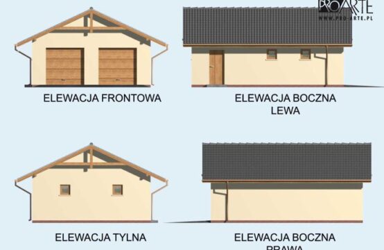 G1a garaż dwustanowiskowy z pomieszczeniem gospodarczym