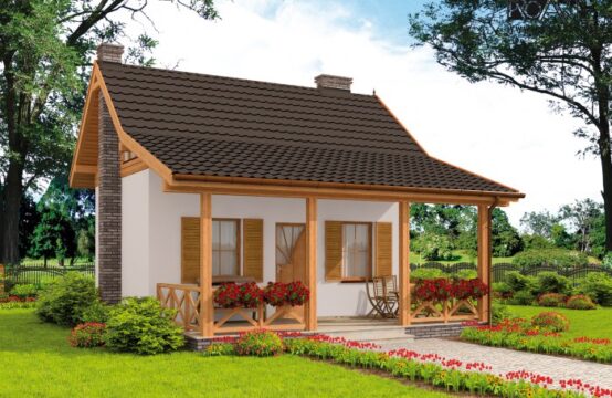 BARI dom letniskowy z poddaszem szkielet drewniany