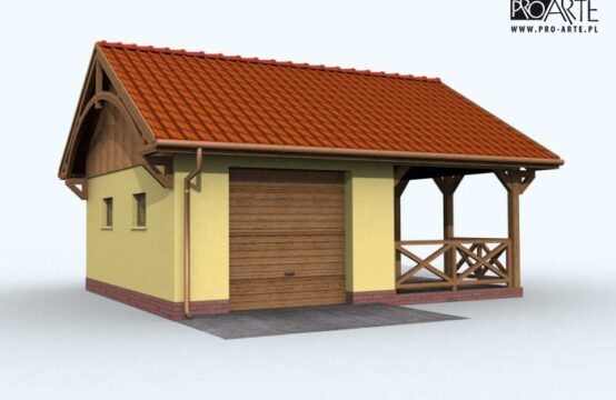 G70 garaż jednostanowiskowy z altaną