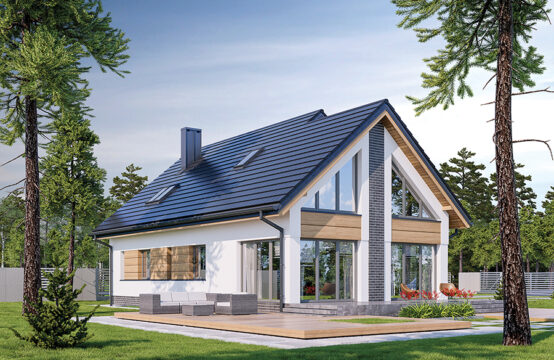 Jasna przestrzeń &#8211; wariant VI (z wentylacją mechaniczną i rekuperacją) &#8211; M210f