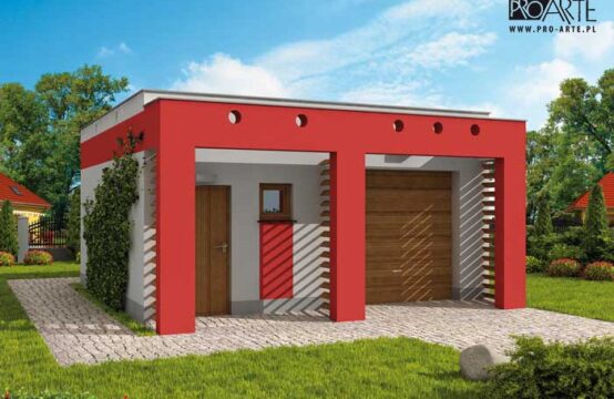 G73A garaż jednostanowiskowy z pomieszczeniem gospodarczym