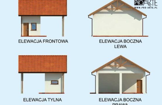 G212 szkielet drewniany wiata garażowa