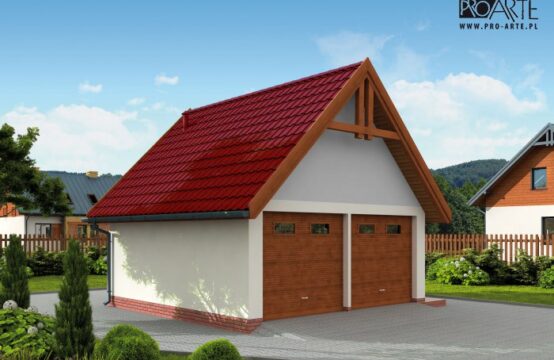 G325 szkielet drewniany projekt garażu dwustanowiskowego