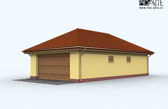 G124 garaż trzystanowiskowy z pomieszczeniem gospodarczym