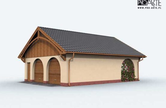 G143 garaż dwustanowiskowy z pomieszczeniem gospodarczym