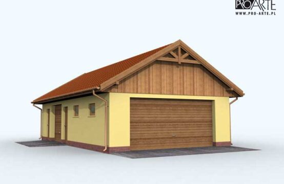 G126 garaż trzystanowiskowy z pomieszczeniem gospodarczym