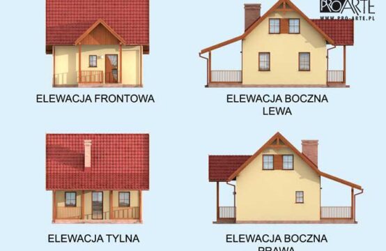 ORLEAN 4 szkielet drewniany dom letniskowy z poddaszem użytkowym