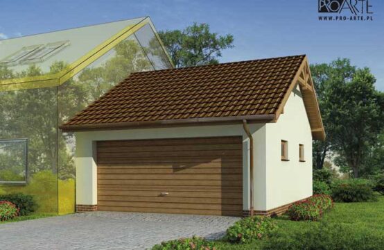 GP5  projekt budynku gospodarczego dostawianego