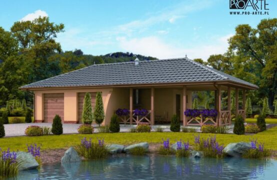 G248 garaż dwustanowiskowy  z werandą