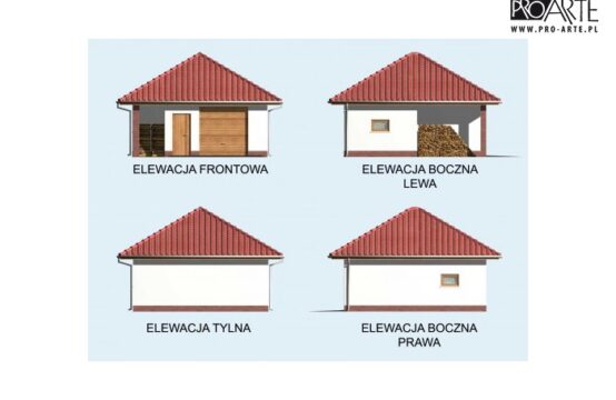 G23 garaż jednostanowiskowy z pomieszczeniem gospodarczym