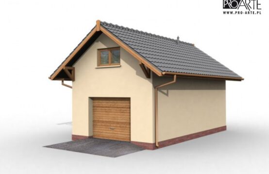 G4 garaż jednostanowiskowy z poddaszem