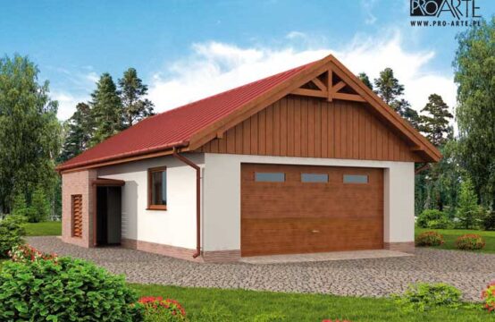 G273 garaż dwustanowiskowy z pomieszczeniem gospodarczym