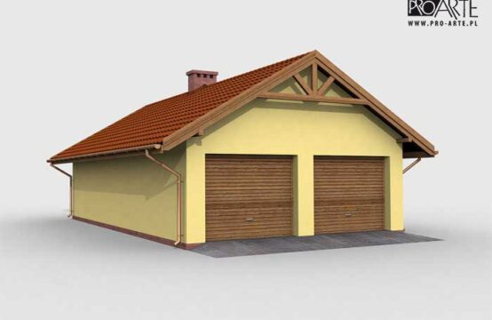 G1m garaż dwustanowiskowy z pomieszczeniem gospodarczym