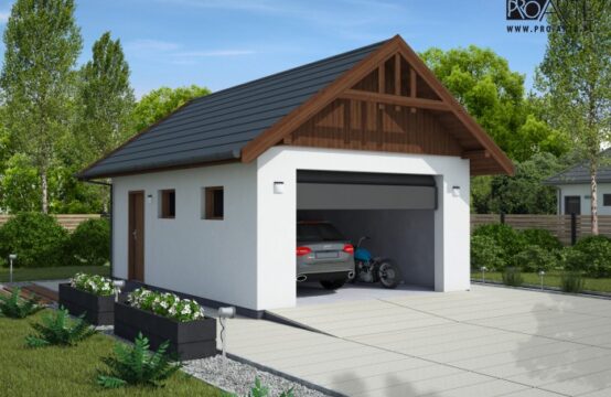 G339A garaż jednostanowiskowy na zgłoszenie szkielet drewniany