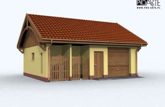 G115 garaż  jednostanowiskowy z pomieszczeniem gospodarczym