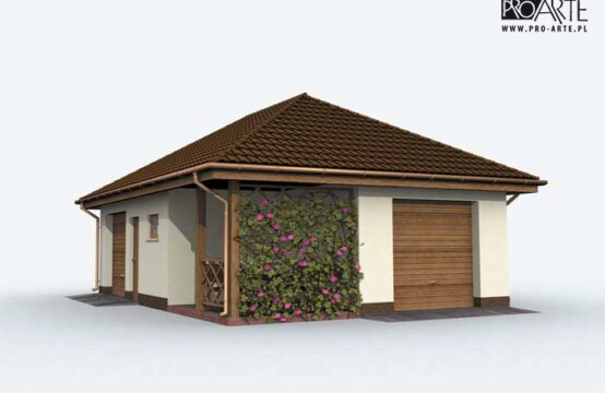 G137 garaż dwustanowiskowy z pomieszczeniem gospodarczym