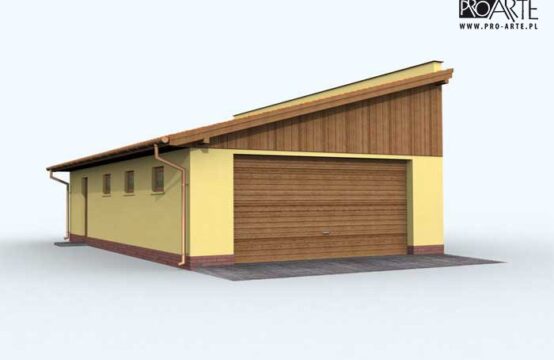 G125 garaż dwustanowiskowy z pomieszczeniem gospodarczym
