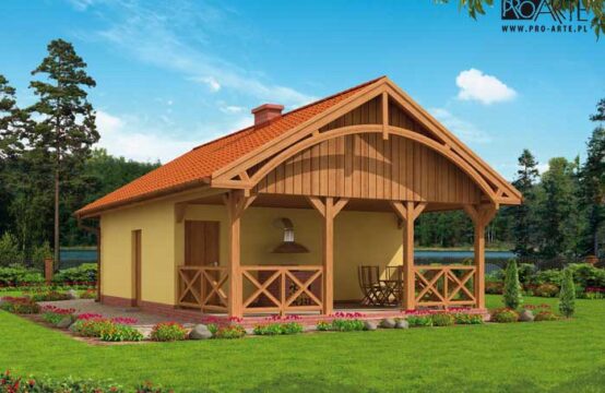 G57 garaż jednostanowiskowy z pomieszczeniem gospodarczym i altaną