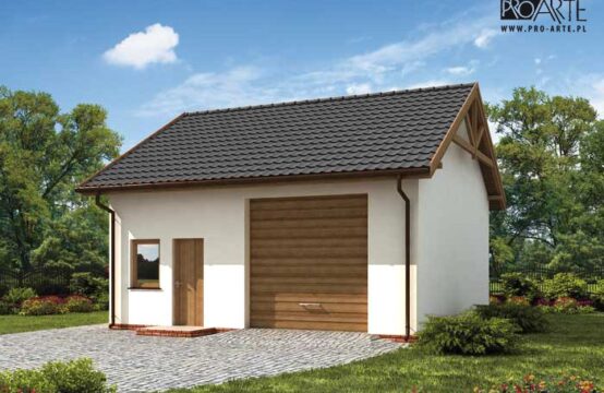 G207 szkielet drewniany, garaż jednostanowiskowy