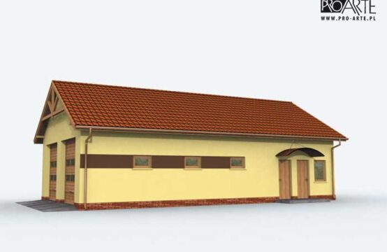 G162 garaż czterostanowiskowy z pomieszczeniami gospodarczymi