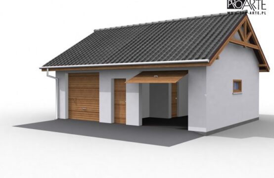 G11 szkielet drewniany, garaż dwustanowiskowy