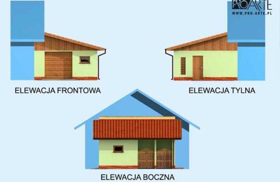 GP11 garaż dostawiany jednostanowiskowy