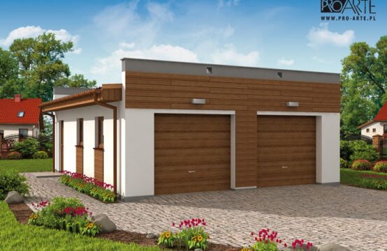 G1a2 garaż dwustanowiskowy z pomieszczeniem gospodarczym