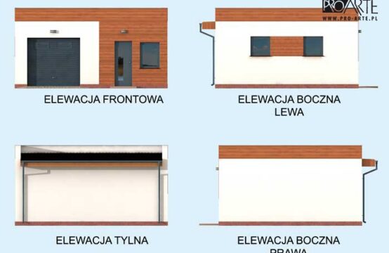 G308 garaż jednostanowiskowy z pomieszczeniem gospodarczym
