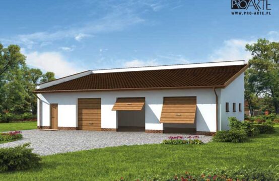 G219 garaż trzystanowiskowy z pomieszczeniem gospodarczym