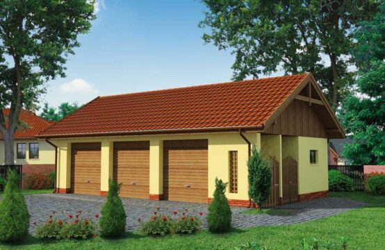 G166 garaż trzystanowiskowy