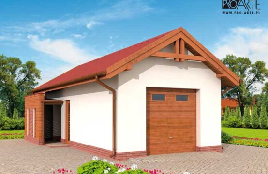 G291 garaż jednostanowiskowy z pomieszczeniem gospodarczym